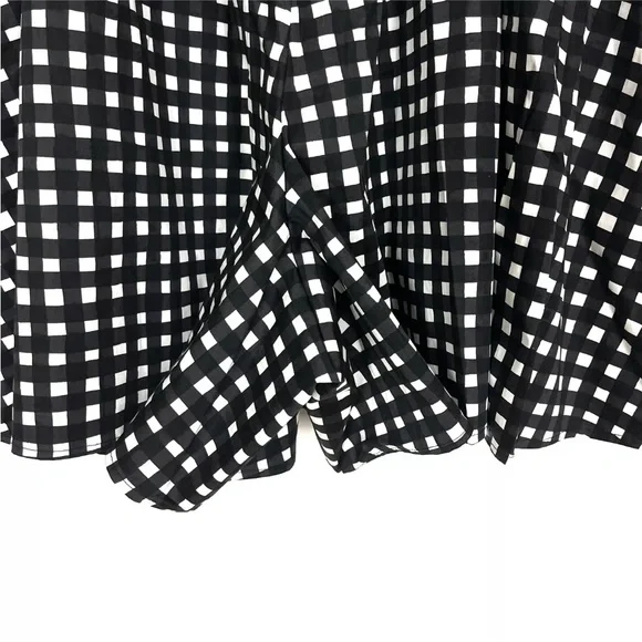 NWT Anthropologie Hutch Bandeau Black & White Gingham Romper Dress Sz XL - Picture 8 of 9